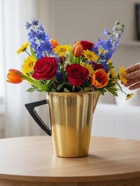 Vintage MCM Bascal Anodized Aluminum Pitcher 8 inches